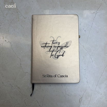 St Rita Personalisable Notebook | A5 Notebook | Personalisation Available | Multiple Colour Options
