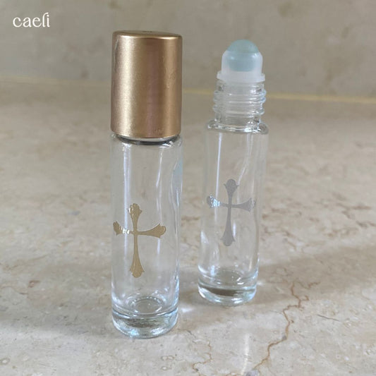Mini Anointing Bottle Catholic Holy Water Roll-on Bottles | Sacred Holy Water and Blessed Oil Containers