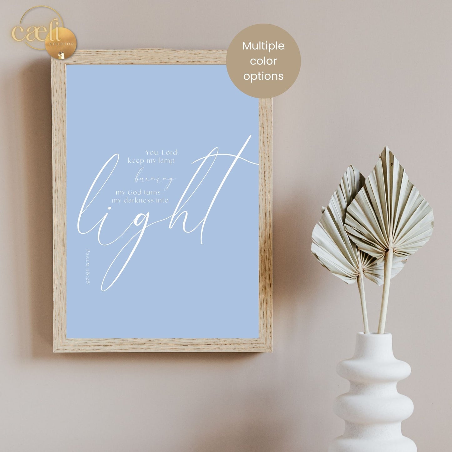 Darkness into Light | Psalms 18:28 | Wall Art
