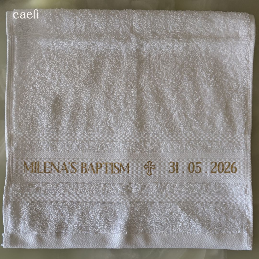 Personalised Baptism Towel | Christening Towel | RCIA Gift