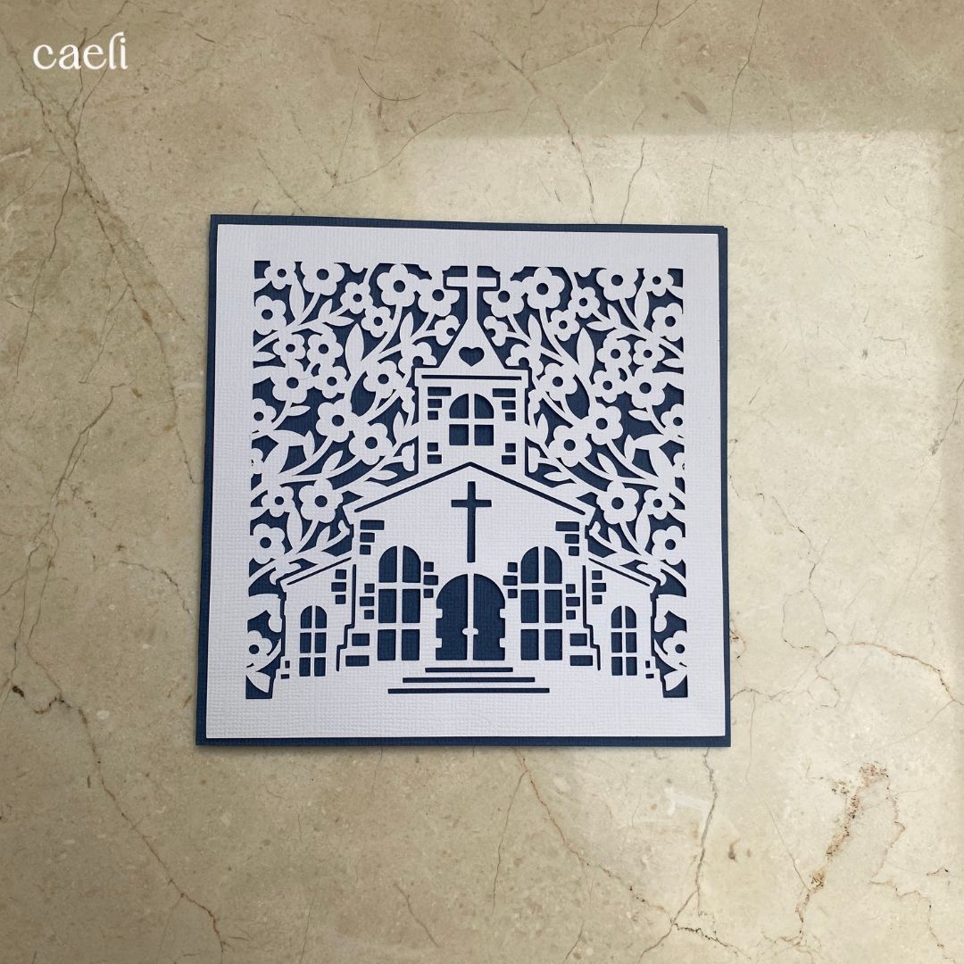 Christian Greeting Cards with Envelopes – Set of Faith-Inspired Designs (Church, Swallow, Love Birds) – Multiple Colour Options – 14x14cm Square Cards