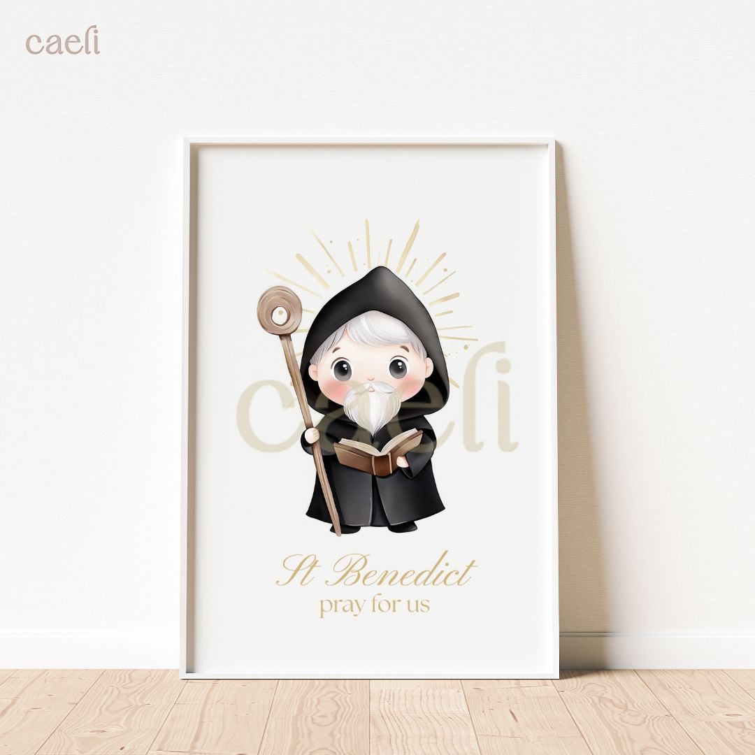 Holy Heroes Cartoon Saints Wall Art | Pick your favourite Saint! | A4 Wall Art