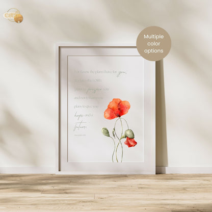 Jeremiah 29:11 | For I know the plans I have for you | Wall Art | Printable Prayer Card