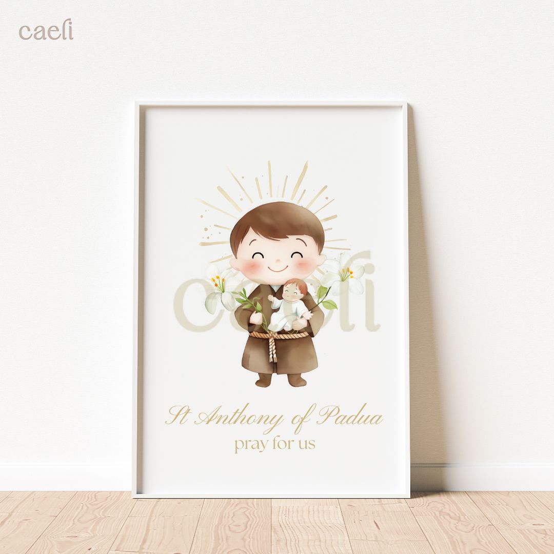 Holy Heroes Cartoon Saints Wall Art | Pick your favourite Saint! | A4 Wall Art