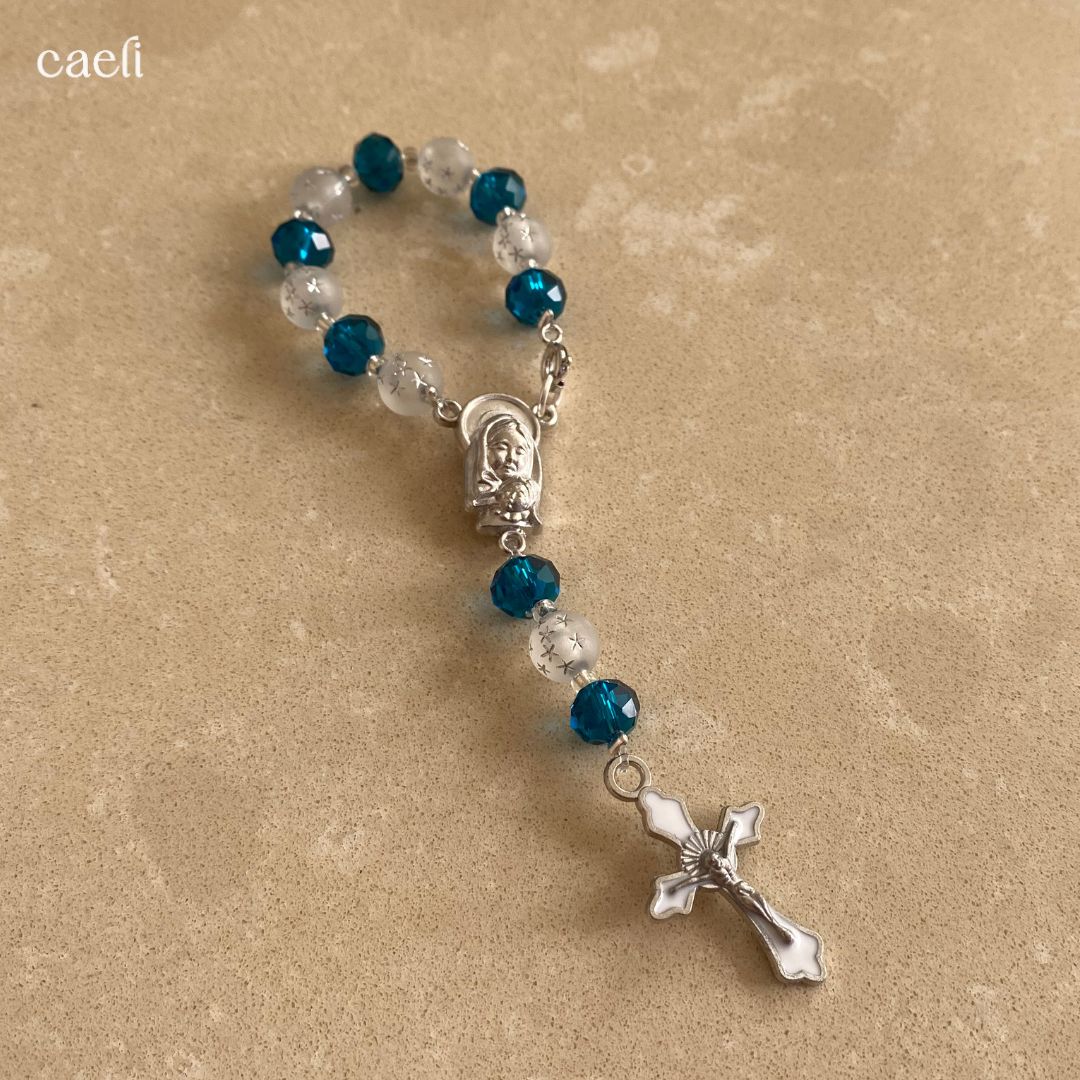 Decade Rosary Bag Charm | Our Lady of Lourdes | Door Hanger