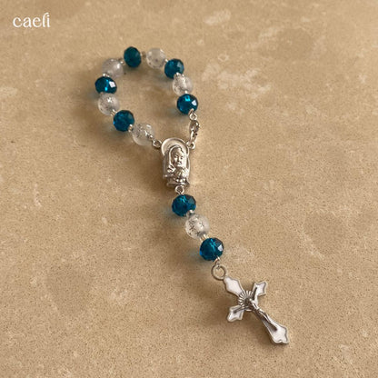 Decade Rosary Bag Charm | Our Lady of Lourdes | Door Hanger