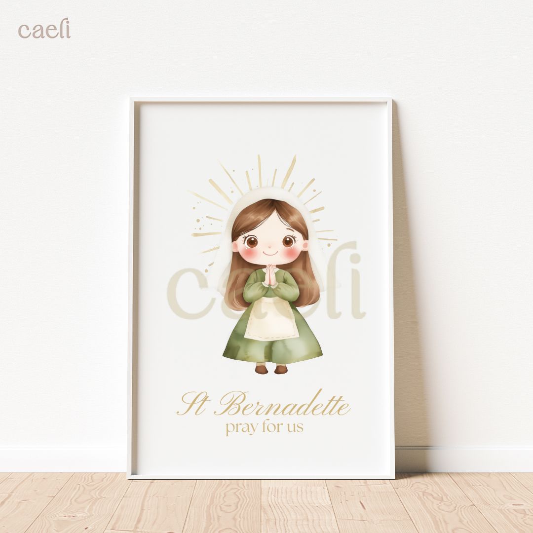 Holy Heroes Cartoon Saints Wall Art | Pick your favourite Saint! | A4 Wall Art
