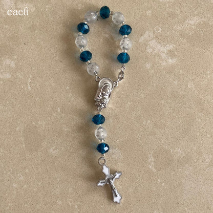 Decade Rosary Bag Charm | Our Lady of Lourdes | Door Hanger