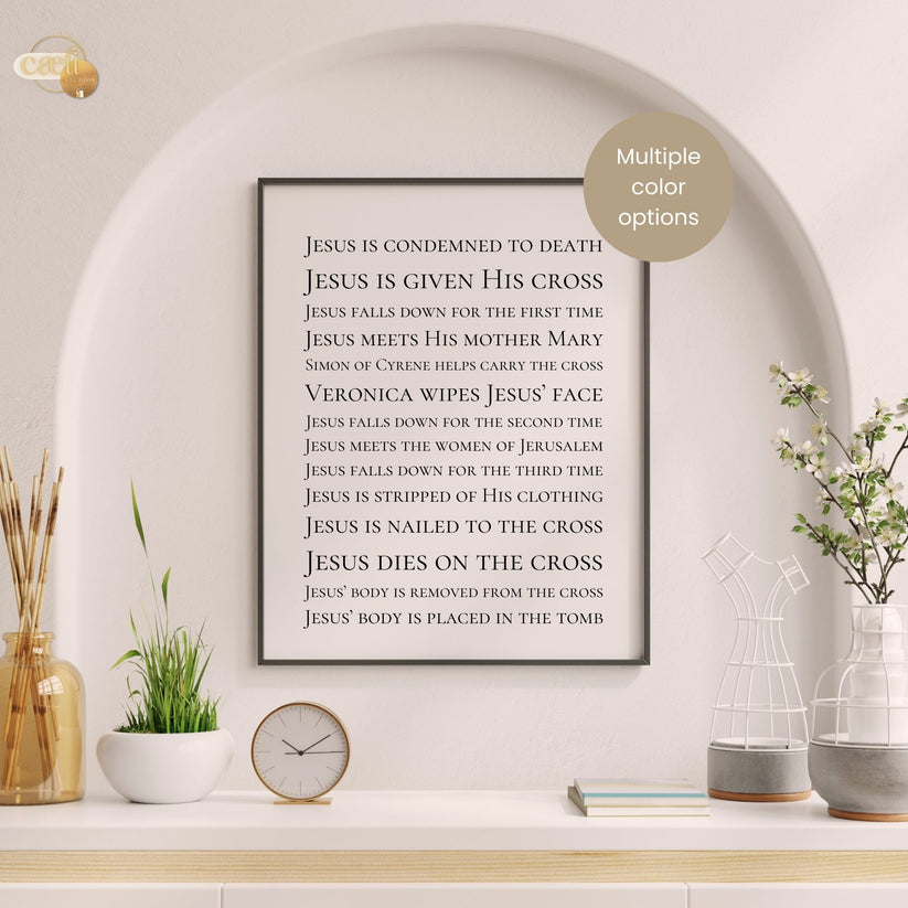 Stations of the Cross | Catholic Lent | Passion of Christ | Wall Art ...