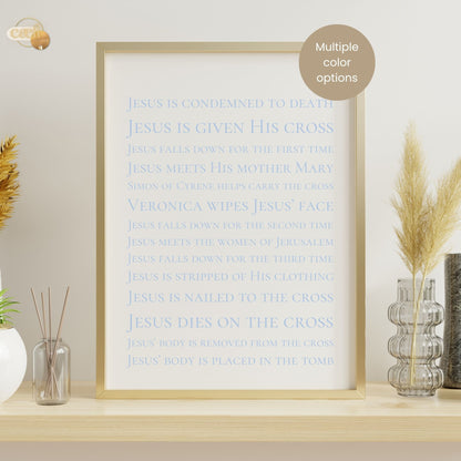 Stations of the Cross | Catholic Lent | Passion of Christ | Wall Art