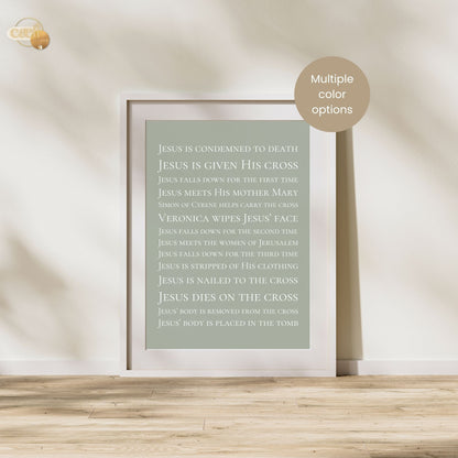 Stations of the Cross | Catholic Lent | Passion of Christ | Wall Art