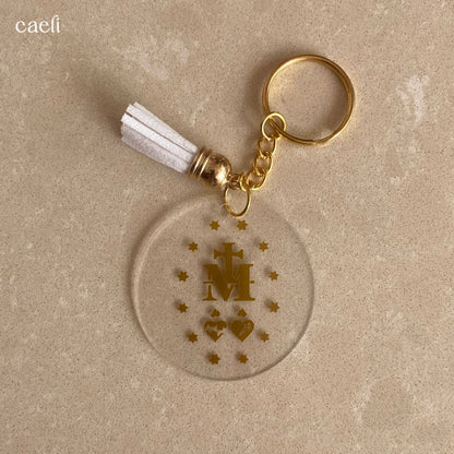 Miraculous Medal Acrylic Keychain | Catholic Acrylic Keyring | Marian Devotion | St Catherine Laboure