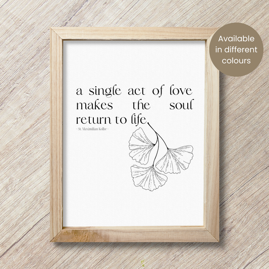 St Maximilian Kolbe Quote | Wall Art