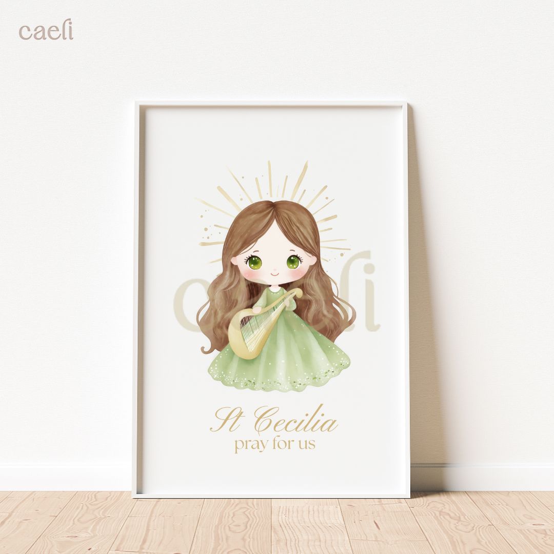 Holy Heroes Cartoon Saints Wall Art | Pick your favourite Saint! | A4 Wall Art