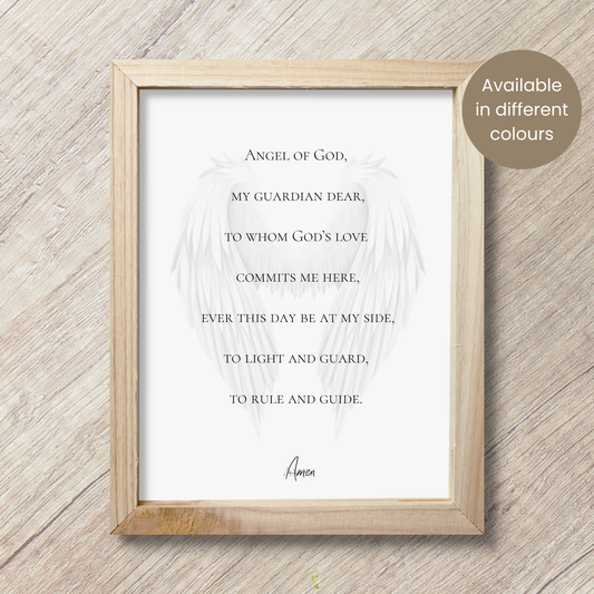 O Angel of God | Wall Art | Printable Prayer Card