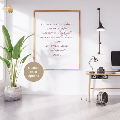 Glory Be Prayer | Wall Art | Printable Prayer Card