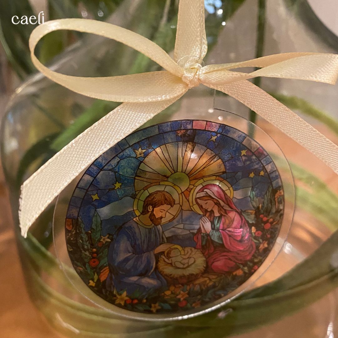 Stained Glass Nativity Christmas Baubles | Unique Christmas Ornaments
