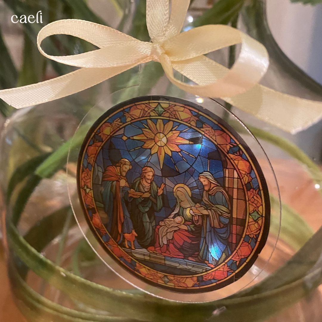 Stained Glass Nativity Christmas Baubles | Unique Christmas Ornaments