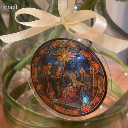 Stained Glass Nativity Christmas Baubles | Unique Christmas Ornaments