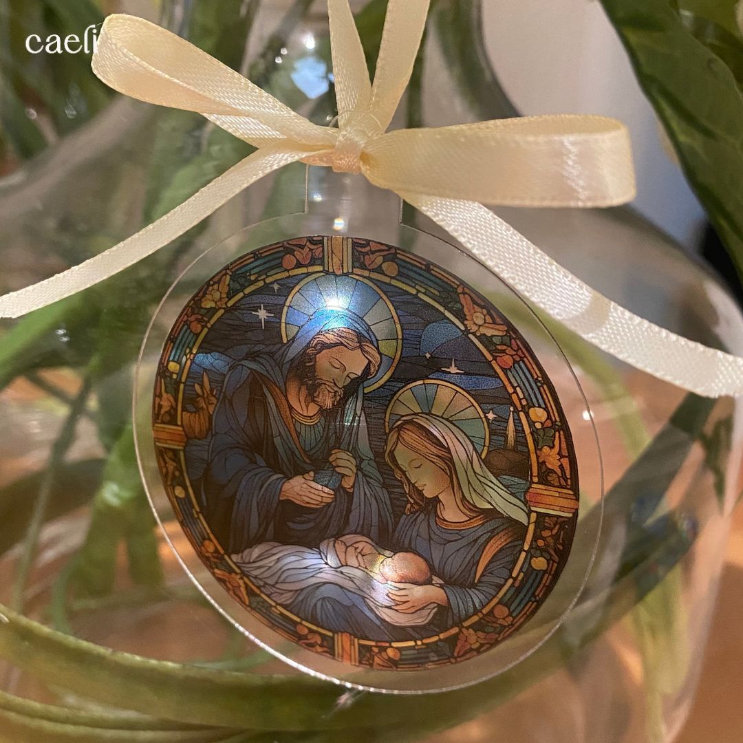 Stained Glass Nativity Christmas Baubles | Unique Christmas Ornaments