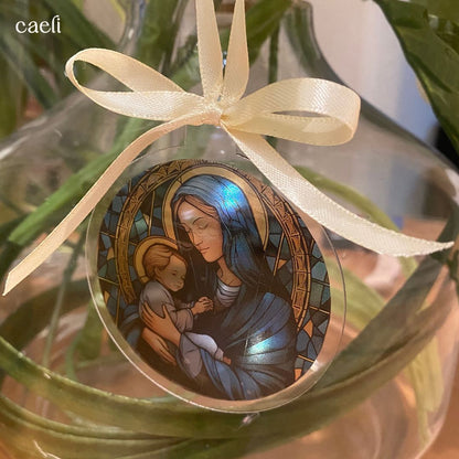 Stained Glass Nativity Christmas Baubles | Unique Christmas Ornaments