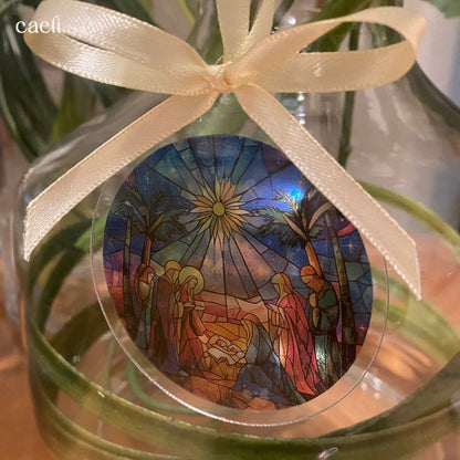 Stained Glass Nativity Christmas Baubles | Unique Christmas Ornaments