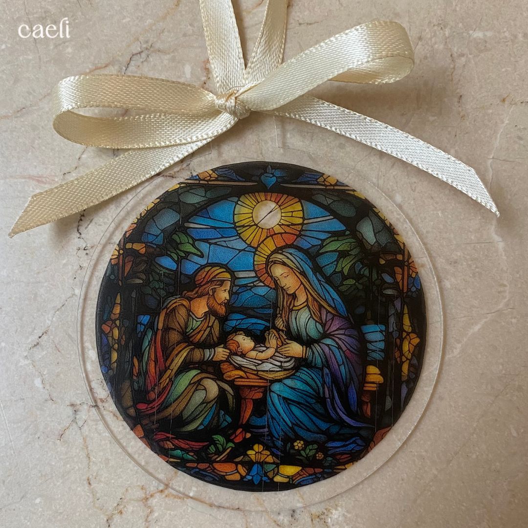 Stained Glass Nativity Christmas Baubles | Unique Christmas Ornaments