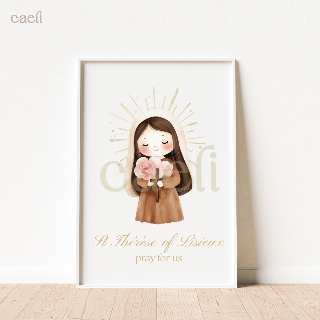 Holy Heroes Cartoon Saints Wall Art | Pick your favourite Saint! | A4 Wall Art