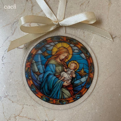 Stained Glass Nativity Christmas Baubles | Unique Christmas Ornaments
