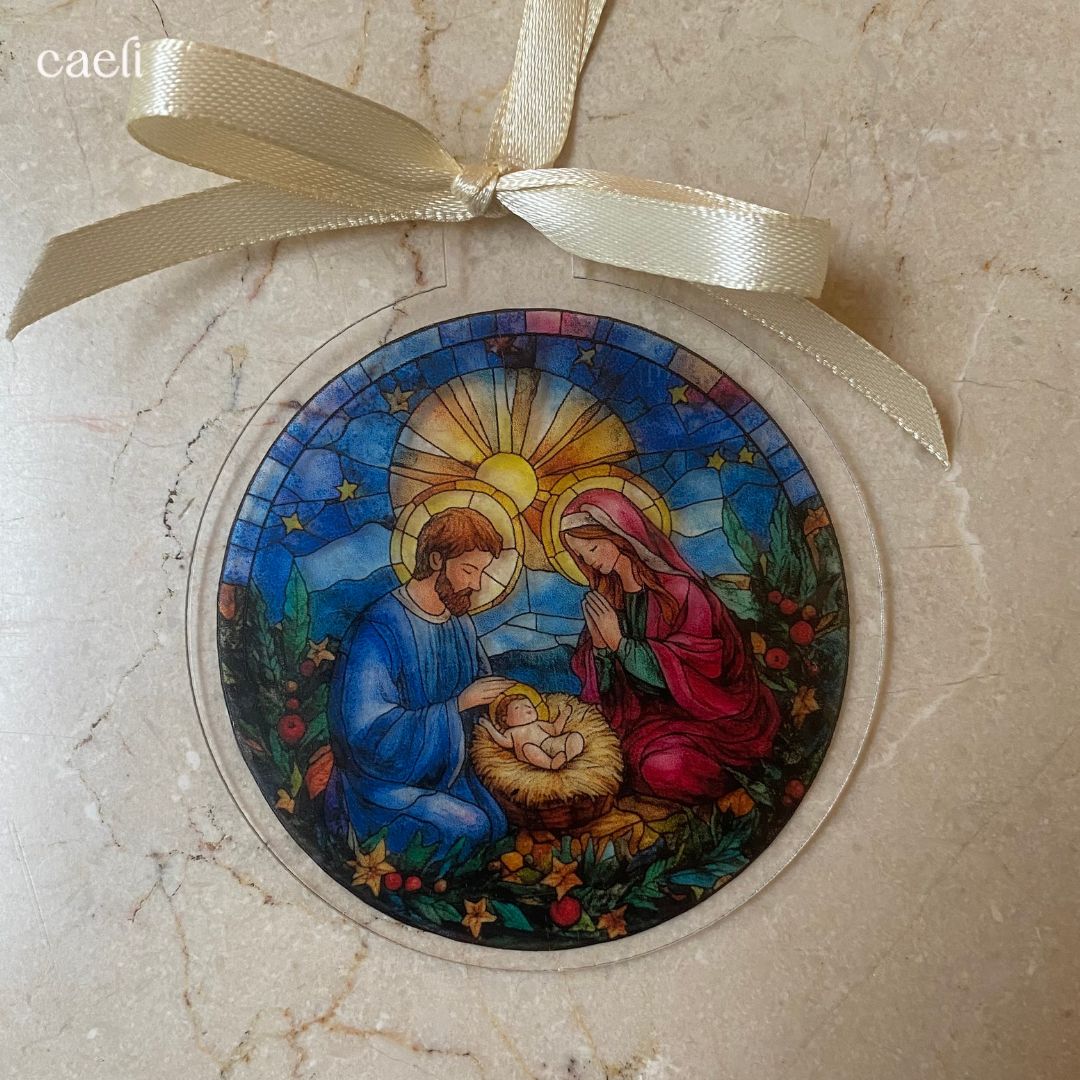 Stained Glass Nativity Christmas Baubles | Unique Christmas Ornaments