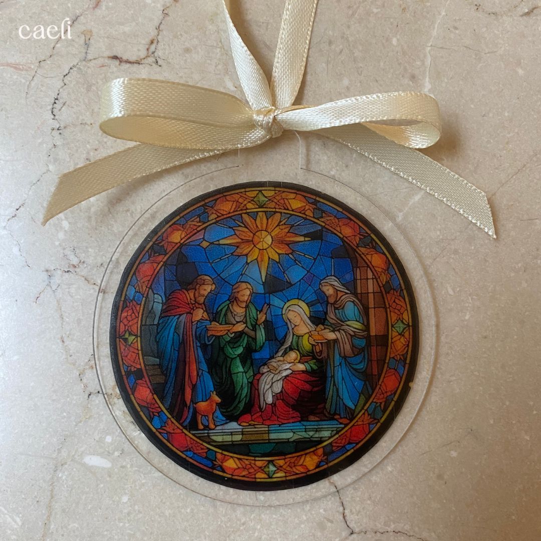 Stained Glass Nativity Christmas Baubles | Unique Christmas Ornaments