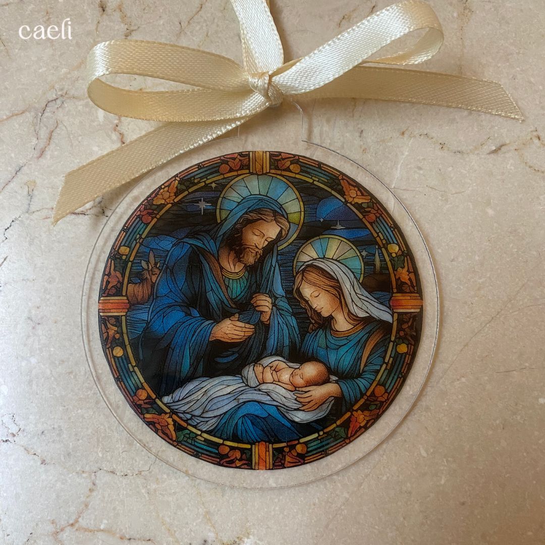 Stained Glass Nativity Christmas Baubles | Unique Christmas Ornaments