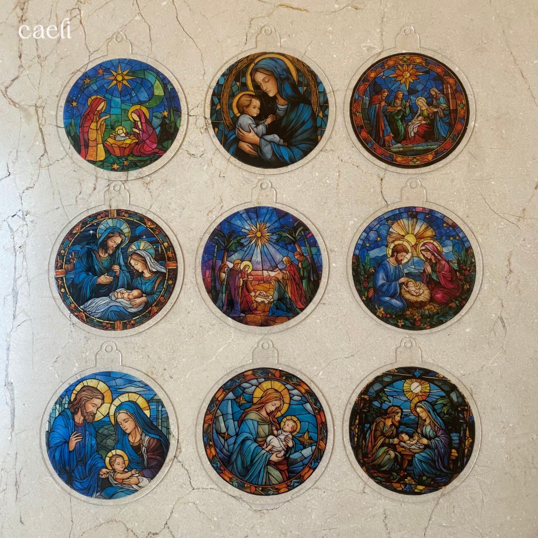 Stained Glass Nativity Christmas Baubles | Unique Christmas Ornaments