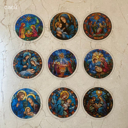 Stained Glass Nativity Christmas Baubles | Unique Christmas Ornaments