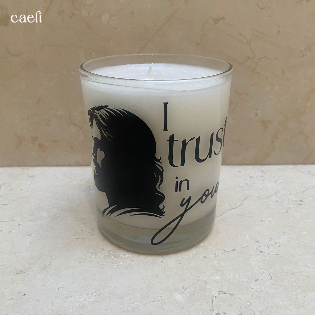 The Surrender Candle | Scented Candle | White Candle | I Trust in You