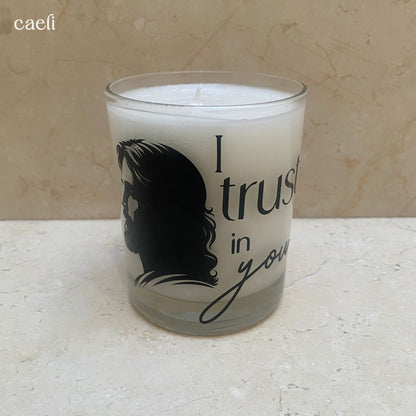 The Surrender Candle | Scented Candle | White Candle | I Trust in You