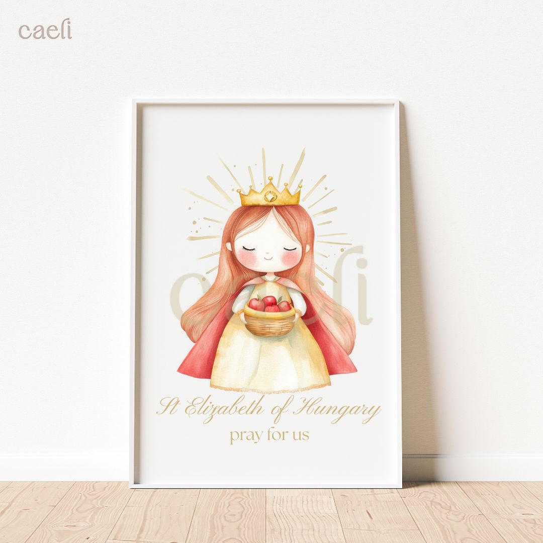 Holy Heroes Cartoon Saints Wall Art | Pick your favourite Saint! | A4 Wall Art