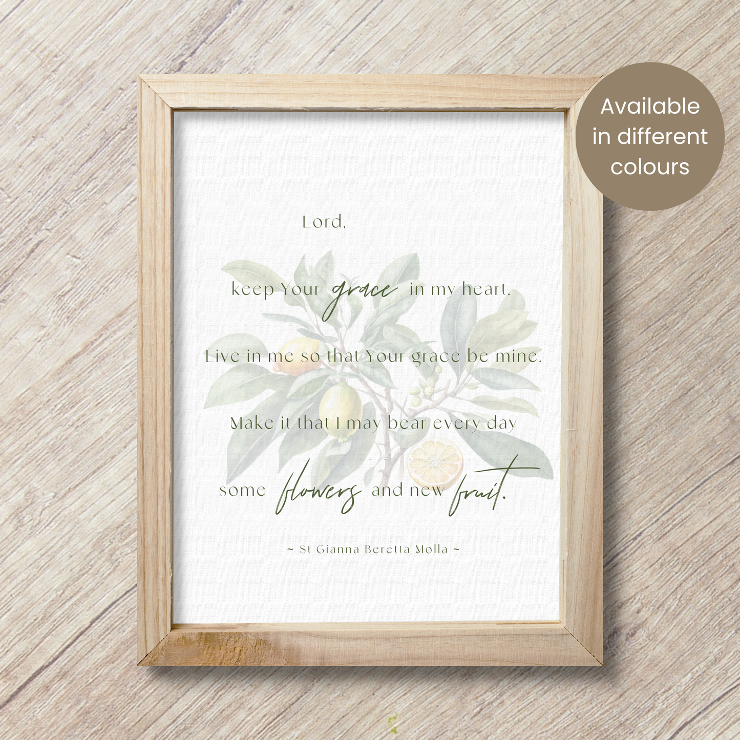 St Gianna Beretta Molla Quote | Wall Art