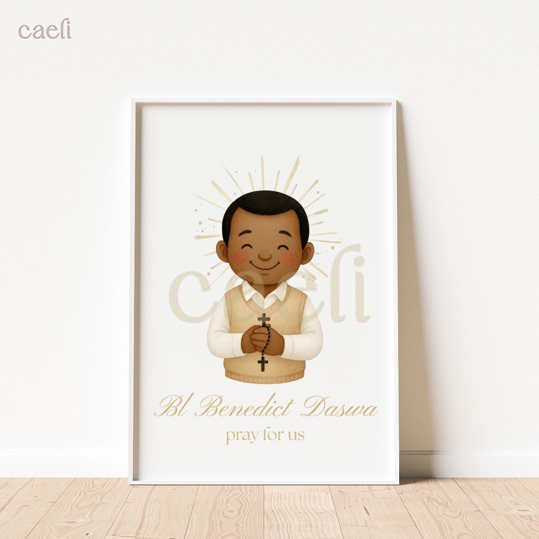 Holy Heroes Cartoon Saints Wall Art | Pick your favourite Saint! | A4 Wall Art