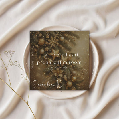 Christian Advent Countdown Cards | Journey to Joy | 30-Day Advent Calendar on Premium Cardstock with Stand | Inspirational Daily Scripture and Reflections