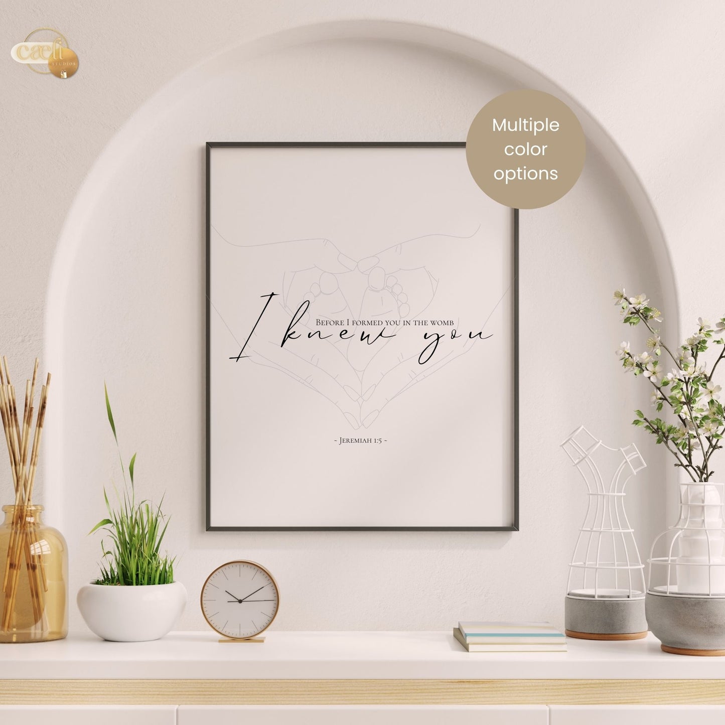I knew you | Jeremiah 1:5 | Scripture Verse | Wall Art