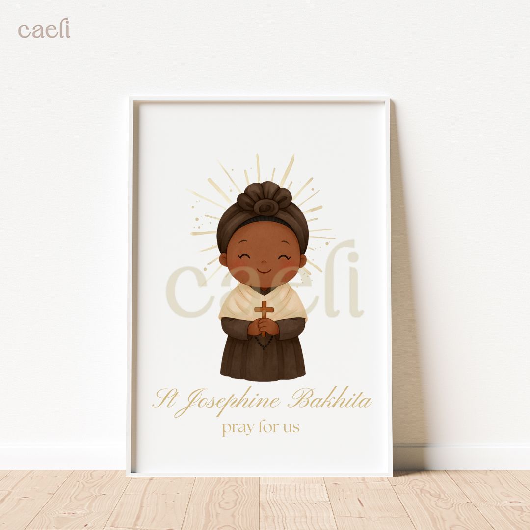 Holy Heroes Cartoon Saints Wall Art | Pick your favourite Saint! | A4 Wall Art