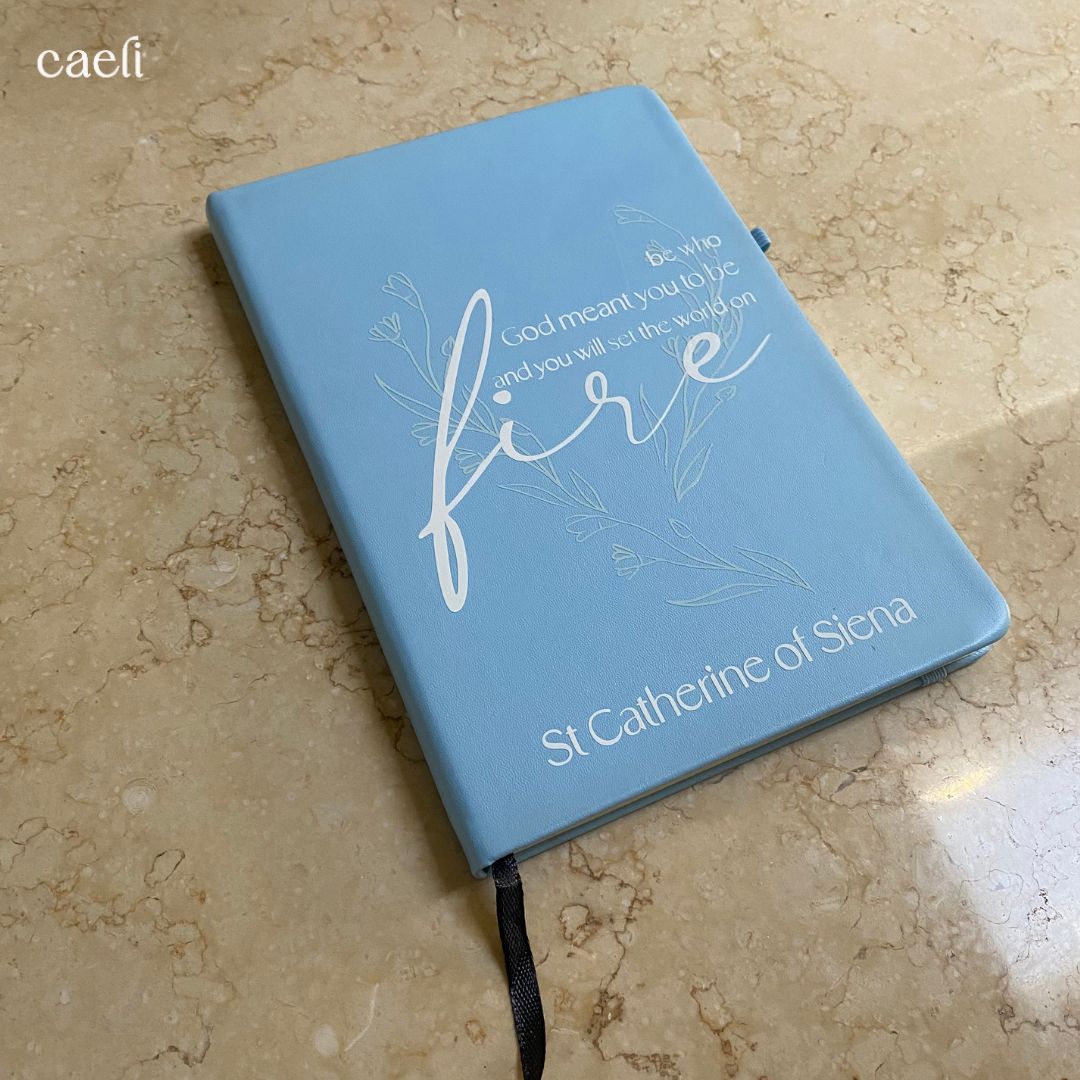 St. Catherine of Siena - Fire Quote | A5 Notebook | Personaliseable | Multiple Colour Options