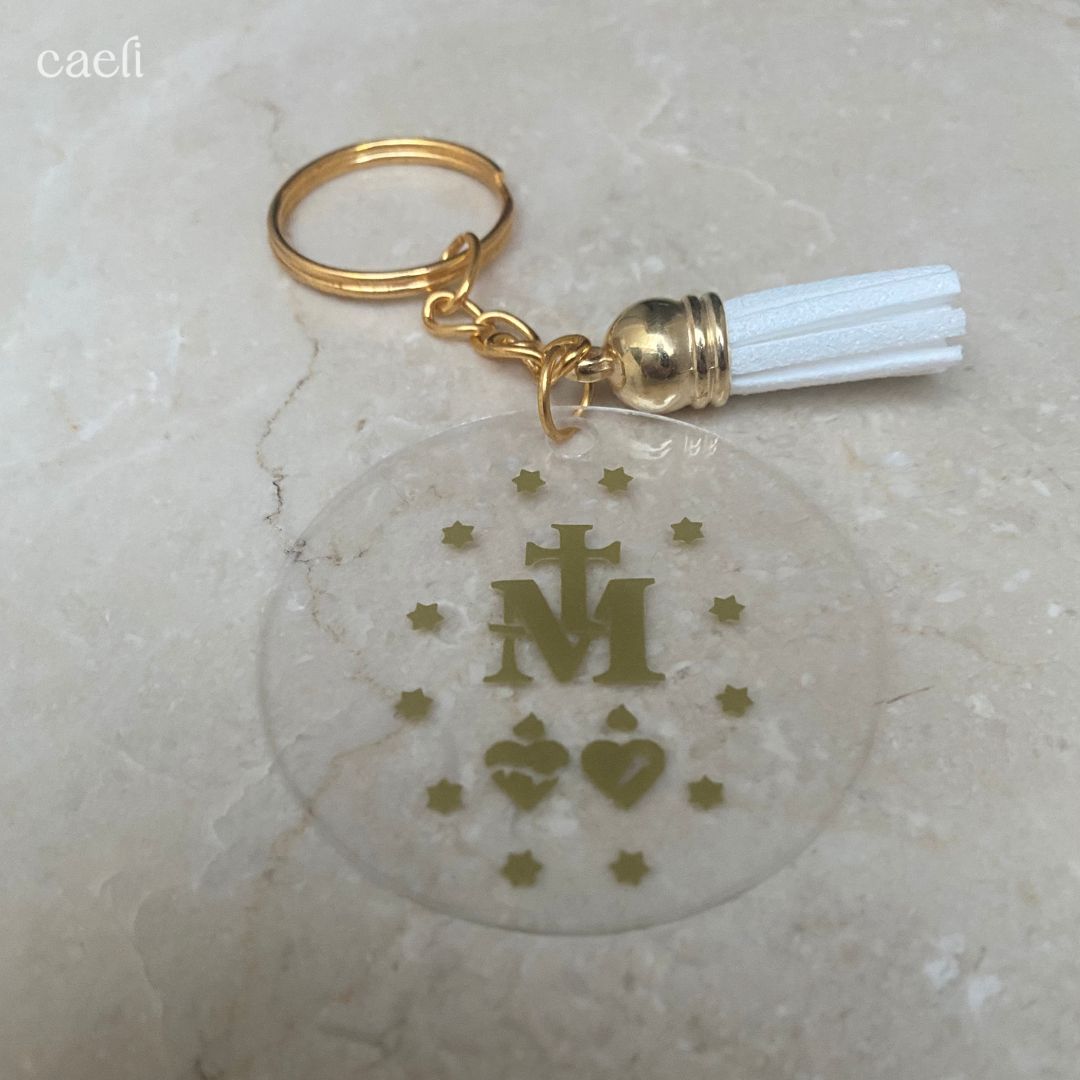 Miraculous Medal Acrylic Keychain | Catholic Acrylic Keyring | Marian Devotion | St Catherine Laboure