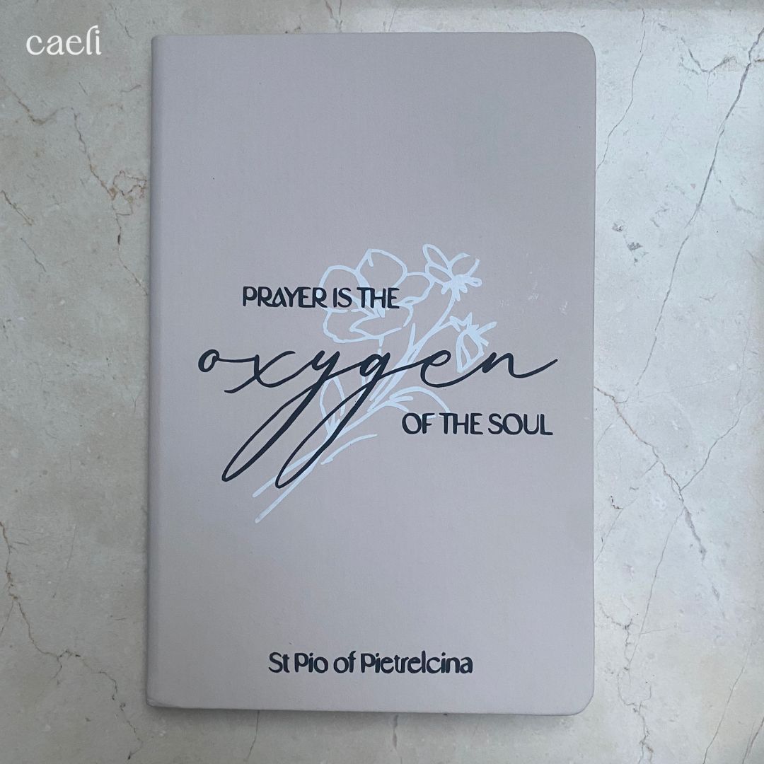 Padre Pio Oxygen Quote | A5 Notebook | Personaliseable