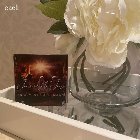 Christian Advent Countdown Cards | Journey to Joy | 30-Day Advent Calendar on Premium Cardstock with Stand | Inspirational Daily Scripture and Reflections