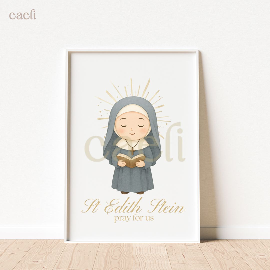 Holy Heroes Cartoon Saints Wall Art | Pick your favourite Saint! | A4 Wall Art