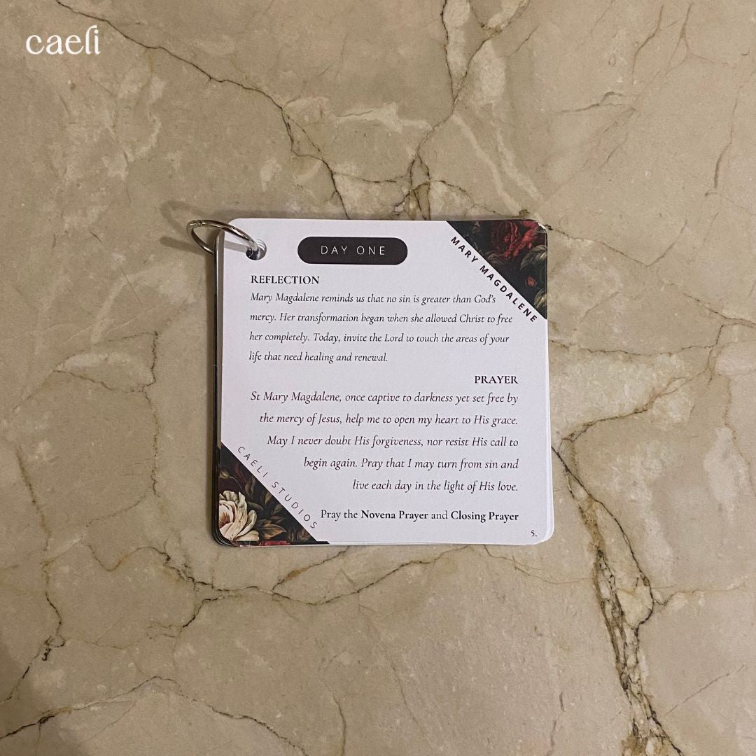 Pocket Prayers - Mary Magdalene Prayers | 16-Page Prayer Guide with Binding Ring | Comprehensive and Portable
