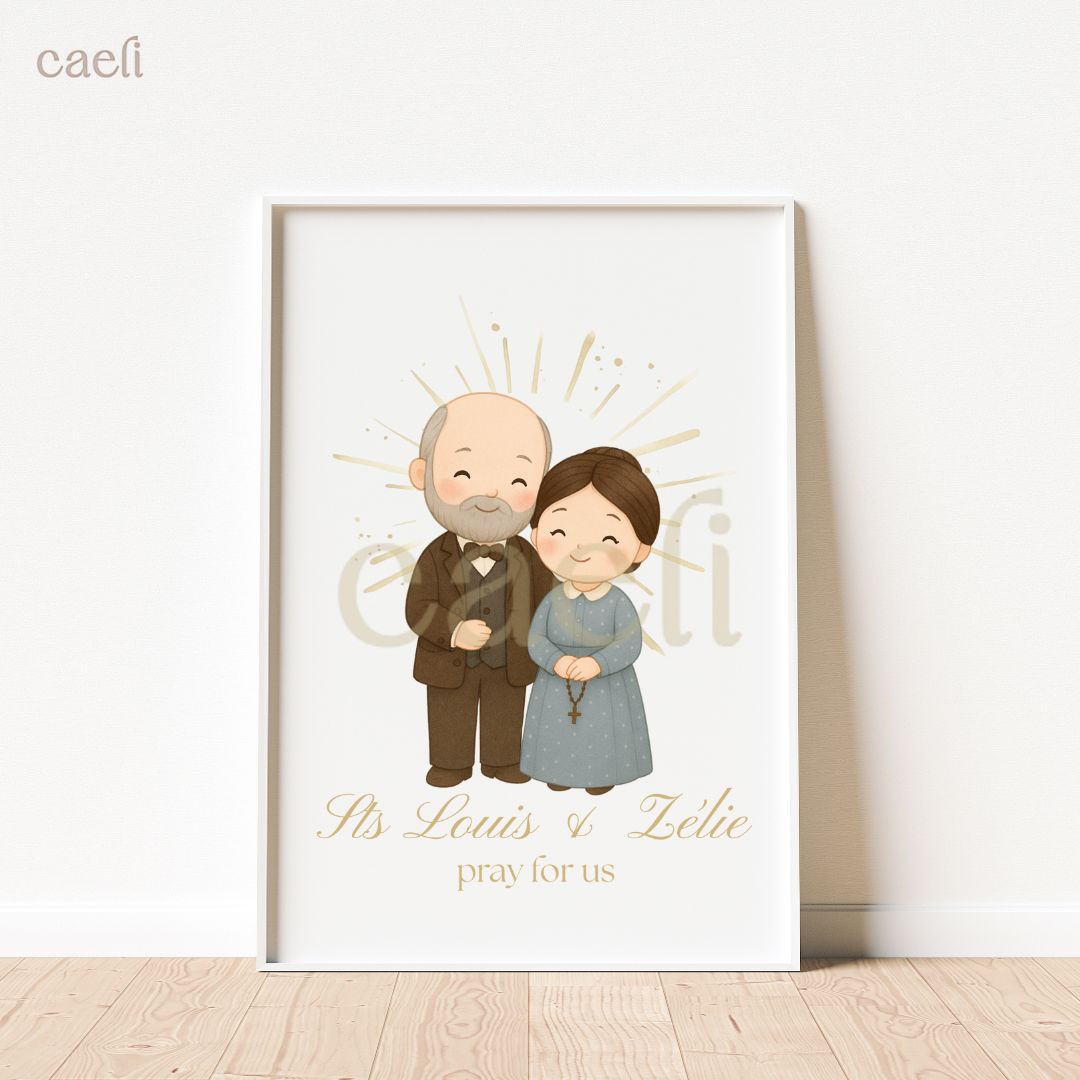 Holy Heroes Cartoon Saints Wall Art | Pick your favourite Saint! | A4 Wall Art