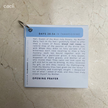 Pocket Prayers - 54 Day Rosary Novena | 27-Page Prayer Guide with Binding Ring | Comprehensive and Portable
